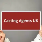 Casting Agents UK title card in front of two pictures of acting industry professionals looking askance